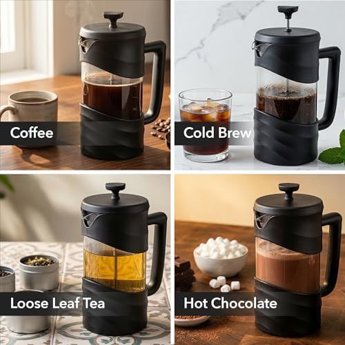 Black 34oz coffee press maker — photo 5