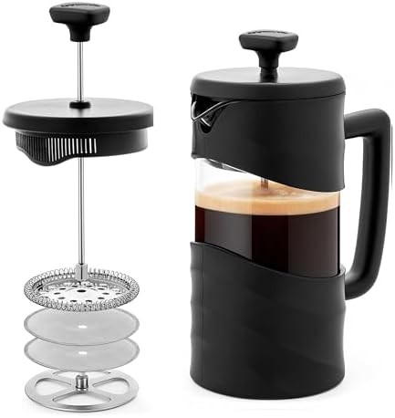 Black 12oz coffee maker French press