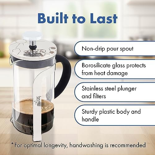 Any Morning black 11 oz French press — photo 3