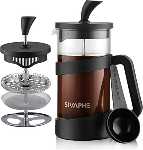 Small borosilicate glass French press brewer