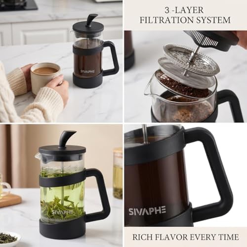 Small borosilicate glass French press brewer — photo 3