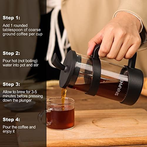 Small borosilicate glass French press brewer — photo 5