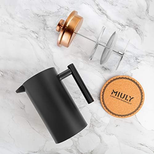 Unbreakable black 34 oz insulated coffee press — photo 4