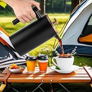 Unbreakable black 34 oz insulated coffee press — photo 5