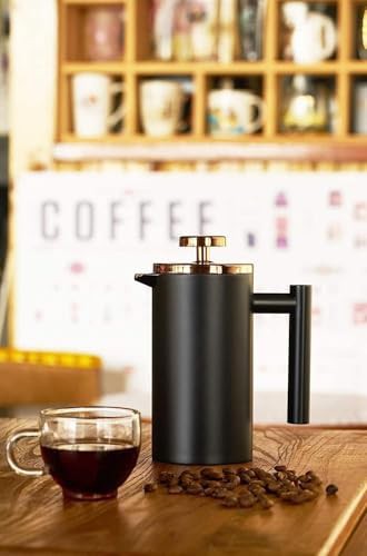 Black 12 oz travel press with mesh filter — photo 5