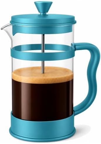 Aqua glass French press coffee maker 12 oz