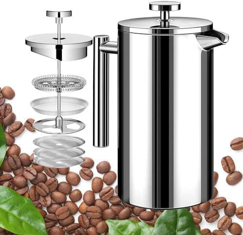 Large Stainless Steel Camping Coffee Press 50oz