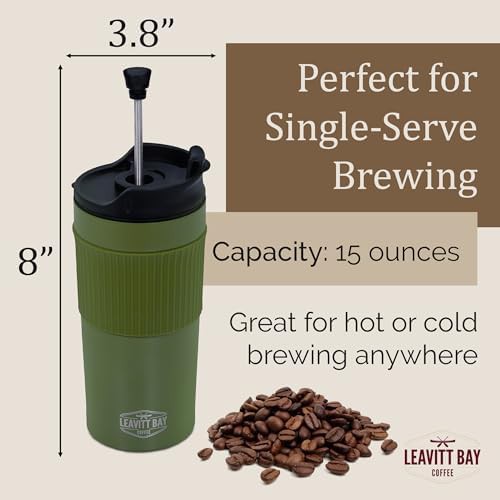 Green Portable Travel Mug Coffee Maker — photo 3