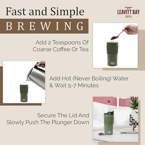 Green Portable Travel Mug Coffee Maker — photo 4