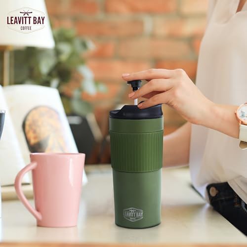 Green Portable Travel Mug Coffee Maker — photo 5