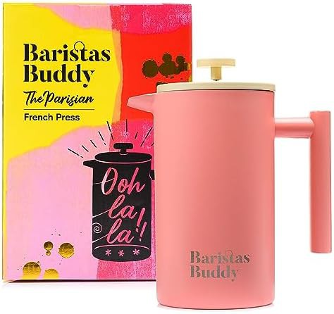 Pink vintage style unbreakable coffee press