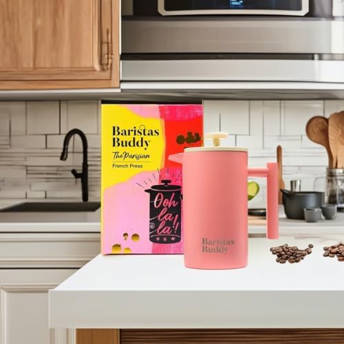 Pink vintage style unbreakable coffee press — photo 5
