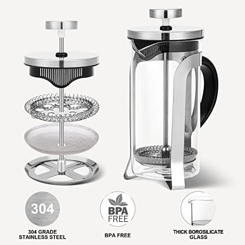Classic borosilicate glass coffee and tea press — photo 3