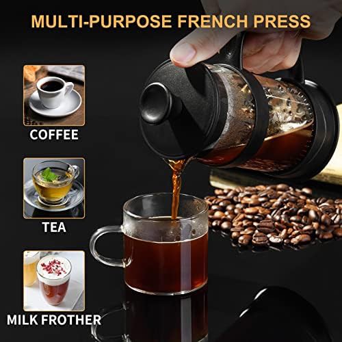 Black camping glass coffee press 11.8 oz — photo 3