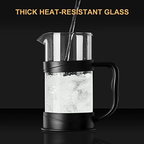 Black camping glass coffee press 11.8 oz — photo 5