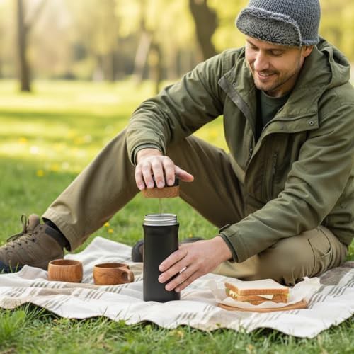 Portable Stainless Steel Travel Coffee Mug Press — photo 3