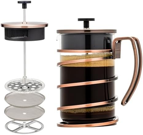 Copper 27oz French press coffee maker