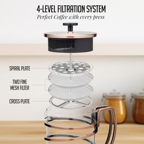 Copper 27oz French press coffee maker — photo 3
