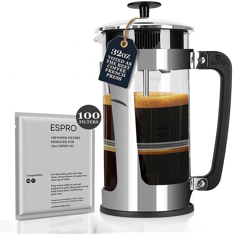 Classic P5 French press bundle with filters