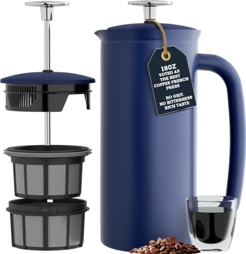 Aegean blue P7 French press 18oz