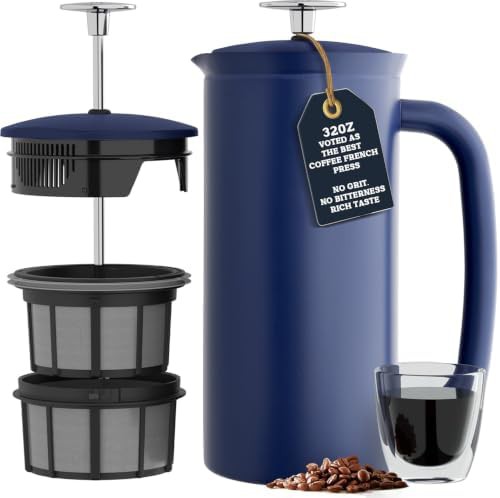 Aegean blue P7 French press 32oz
