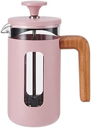 Pisa borosilicate glass pink 3 cup french press
