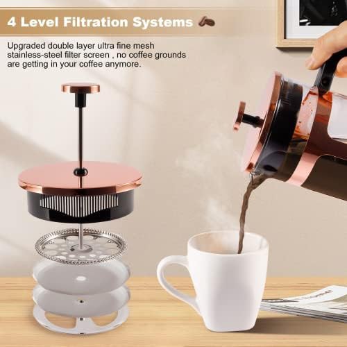 Rose Gold Glass Carafe Coffee Maker — photo 3