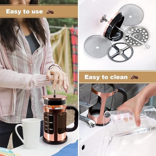 Rose Gold Glass Carafe Coffee Maker — photo 4