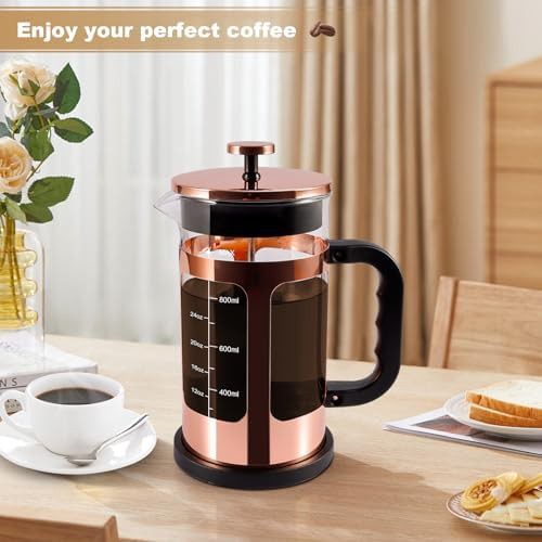 Rose Gold Glass Carafe Coffee Maker — photo 5