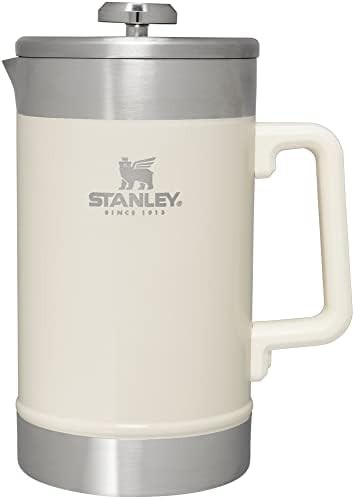 Cream gloss stainless French press 48 oz