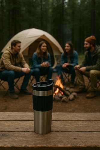 Stainless steel insulated travel french press mug — photo 4