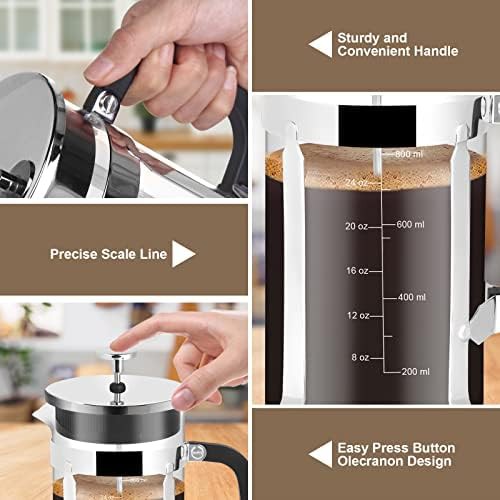 Chrome Glass French Press One Liter — photo 3