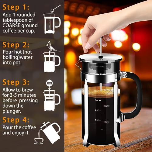 Copper 12oz stainless steel French press — photo 5
