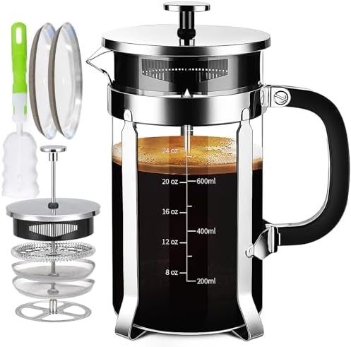 Stainless 34oz tea and coffee plunger