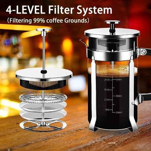 Stainless 34oz tea and coffee plunger — photo 3