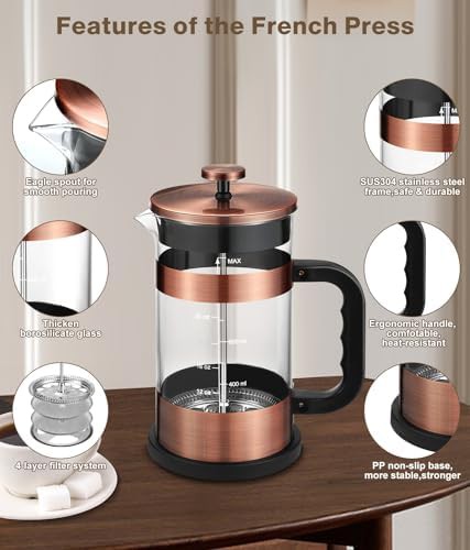 Stainless steel and glass press 34 oz — photo 4