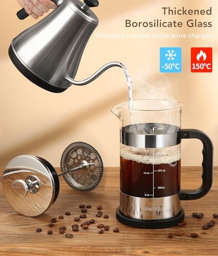 Borosilicate glass coffee press 21 oz — photo 3