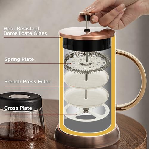 Copper 34oz borosilicate glass cold brew pot — photo 3