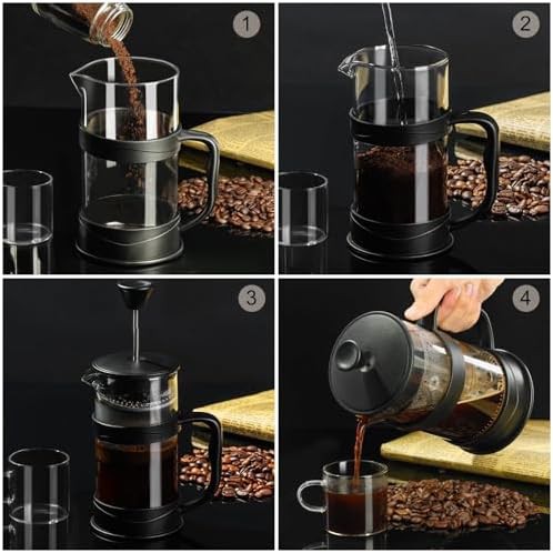 Black borosilicate glass travel press 16 oz — photo 5