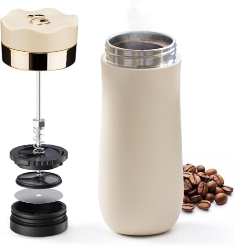 Off white vacuum insulated travel mug