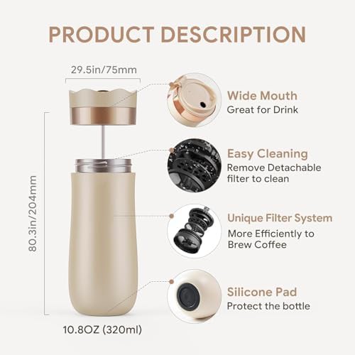Off white vacuum insulated travel mug — photo 4