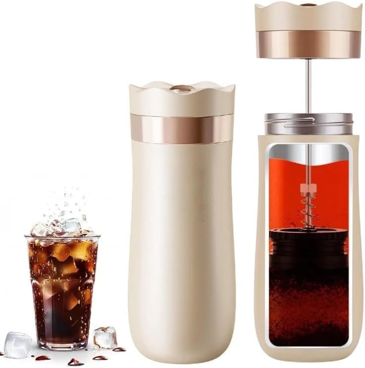 Vacuum Insulated Travel French Press Cup