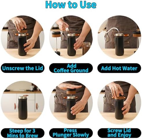 Portable vacuum insulated travel coffee press — photo 4