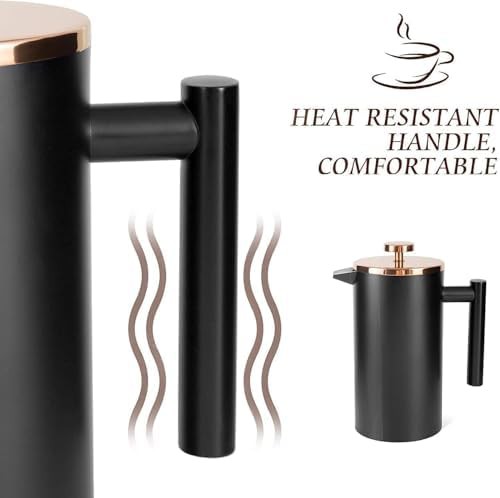 Black 21 oz camping press with metal spoon — photo 4