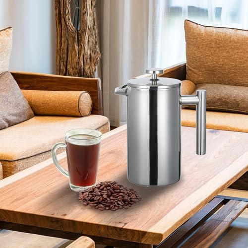 Double Wall Stainless Steel Large Cafetiere — photo 5