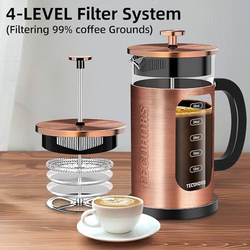 Copper Finish Glass Coffee Press — photo 4