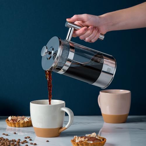 Silver borosilicate glass 34 oz coffee press — photo 4
