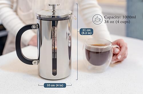 Classic Borosilicate Glass Coffee Maker 1000ml — photo 4
