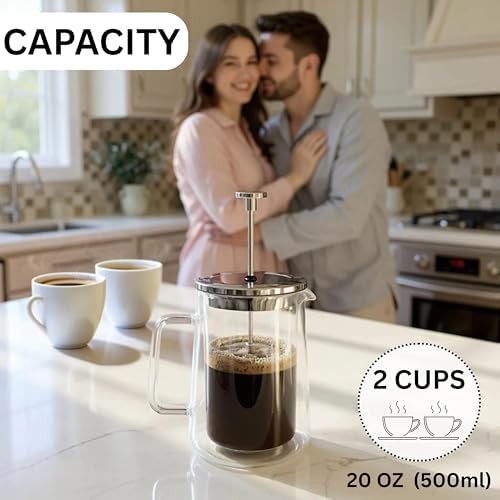 Thickened Double Wall Borosilicate Glass Brewer — photo 5