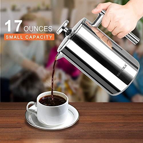 Stainless steel dual capacity French press set — photo 3